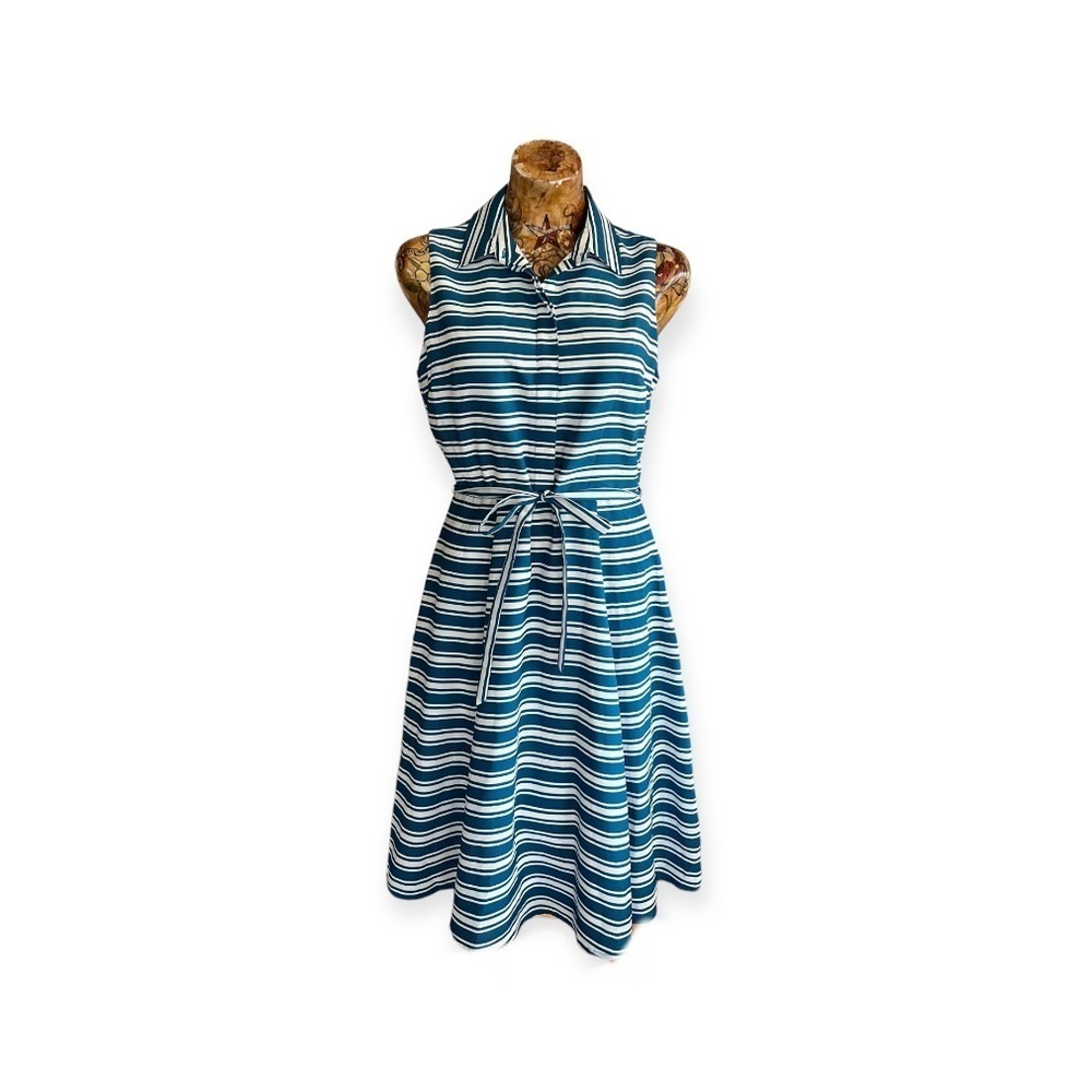 Banana Republic dress sleeveless Size 6 small blue white stripes new nwt